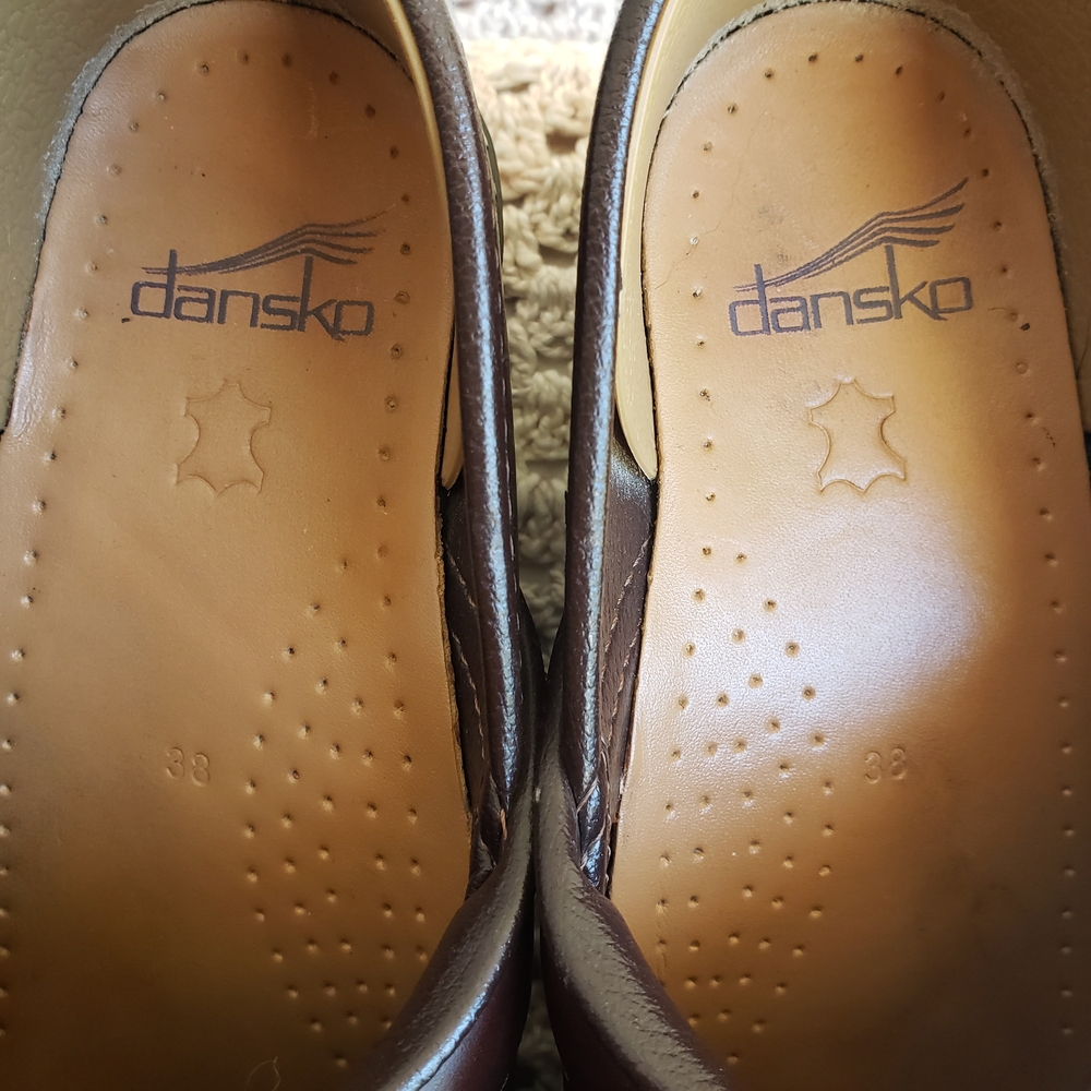 Dansko Brown Leather Women's Mules - Picture 4 of 9